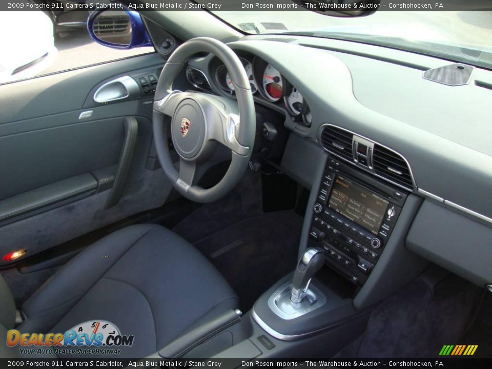 2009 Porsche 911 Carrera S Cabriolet Aqua Blue Metallic / Stone Grey Photo #18