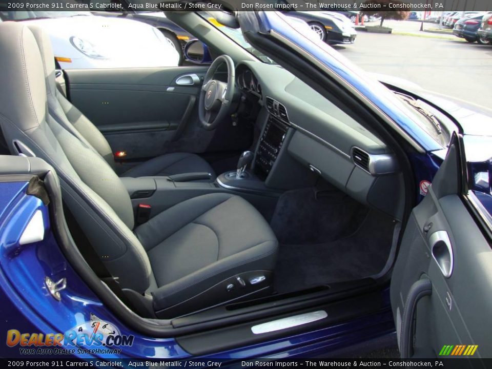 2009 Porsche 911 Carrera S Cabriolet Aqua Blue Metallic / Stone Grey Photo #19