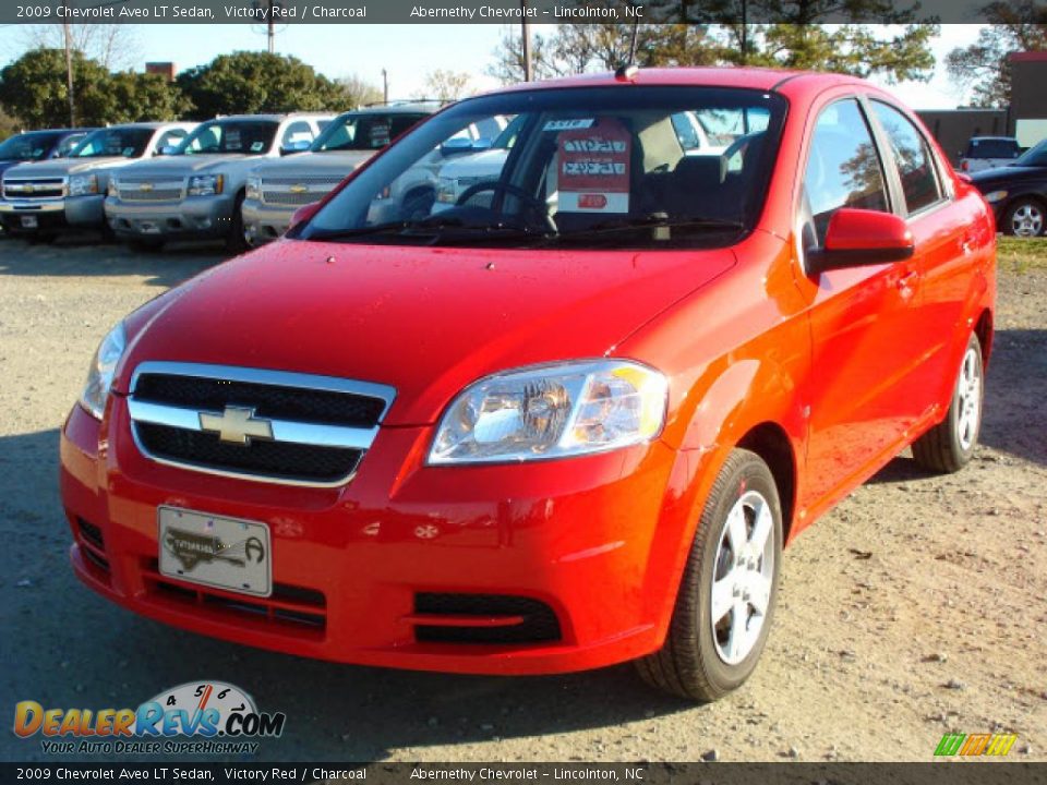 2009 Chevrolet Aveo LT Sedan Victory Red / Charcoal Photo #1