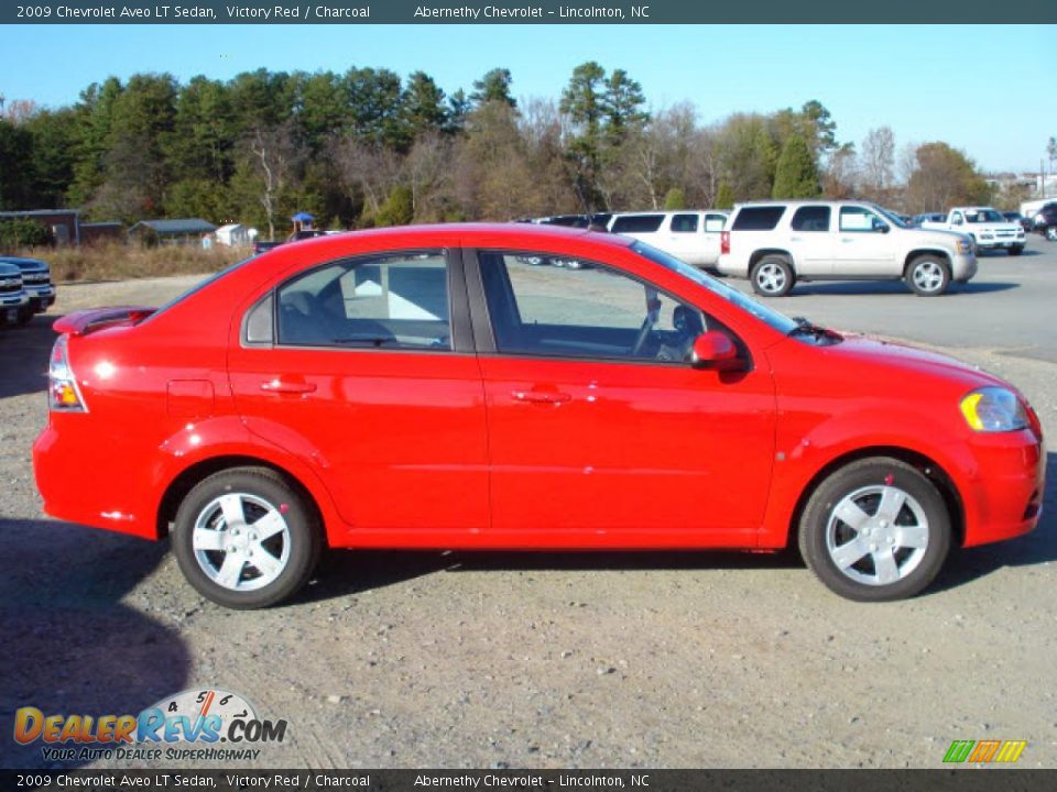 2009 Chevrolet Aveo LT Sedan Victory Red / Charcoal Photo #3
