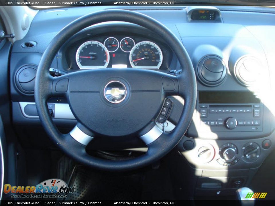 2009 Chevrolet Aveo LT Sedan Summer Yellow / Charcoal Photo #6