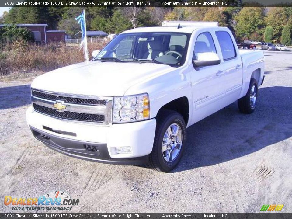 2009 Chevrolet Silverado 1500 LTZ Crew Cab 4x4 Summit White / Light Titanium Photo #1