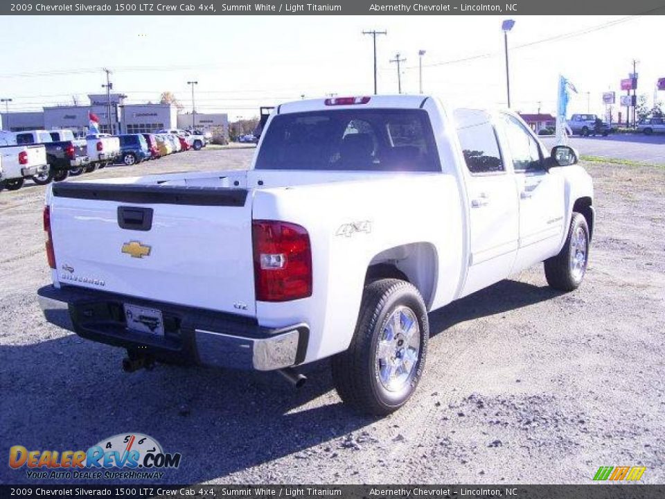 2009 Chevrolet Silverado 1500 LTZ Crew Cab 4x4 Summit White / Light Titanium Photo #5
