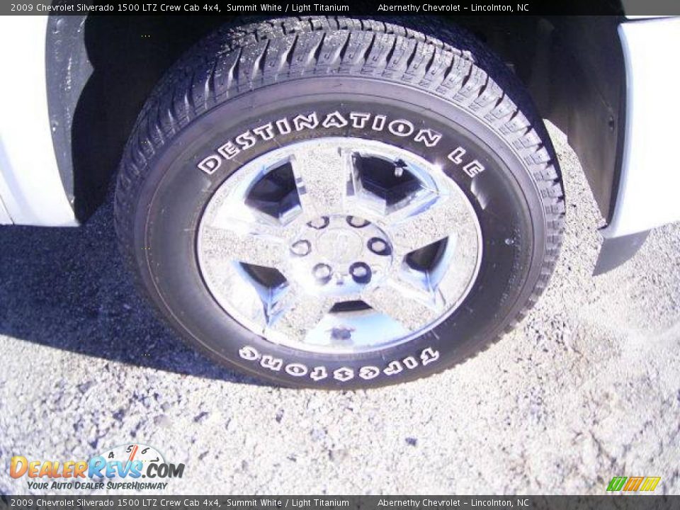 2009 Chevrolet Silverado 1500 LTZ Crew Cab 4x4 Summit White / Light Titanium Photo #17