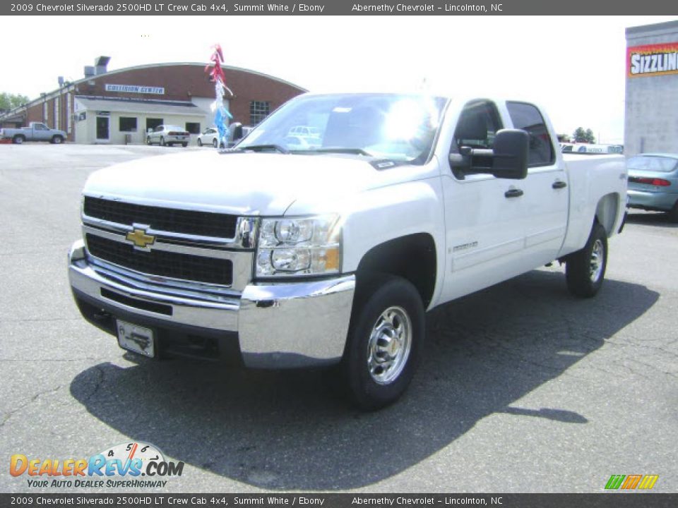2009 Chevrolet Silverado 2500HD LT Crew Cab 4x4 Summit White / Ebony Photo #1