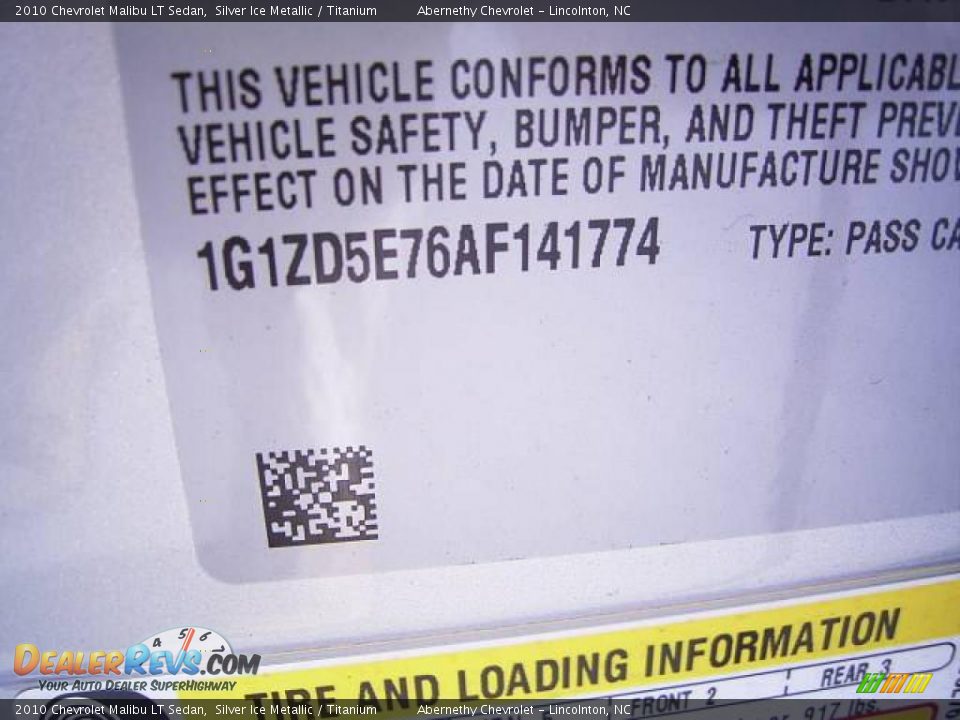 2010 Chevrolet Malibu LT Sedan Silver Ice Metallic / Titanium Photo #10