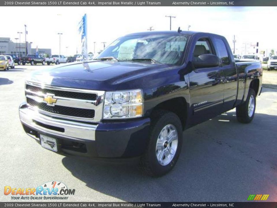 2009 Chevrolet Silverado 1500 LT Extended Cab 4x4 Imperial Blue Metallic / Light Titanium Photo #1