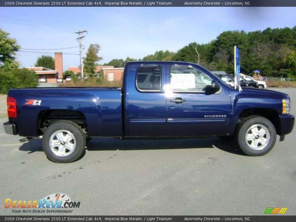 2009 Chevrolet Silverado 1500 LT Extended Cab 4x4 Imperial Blue Metallic / Light Titanium Photo #3