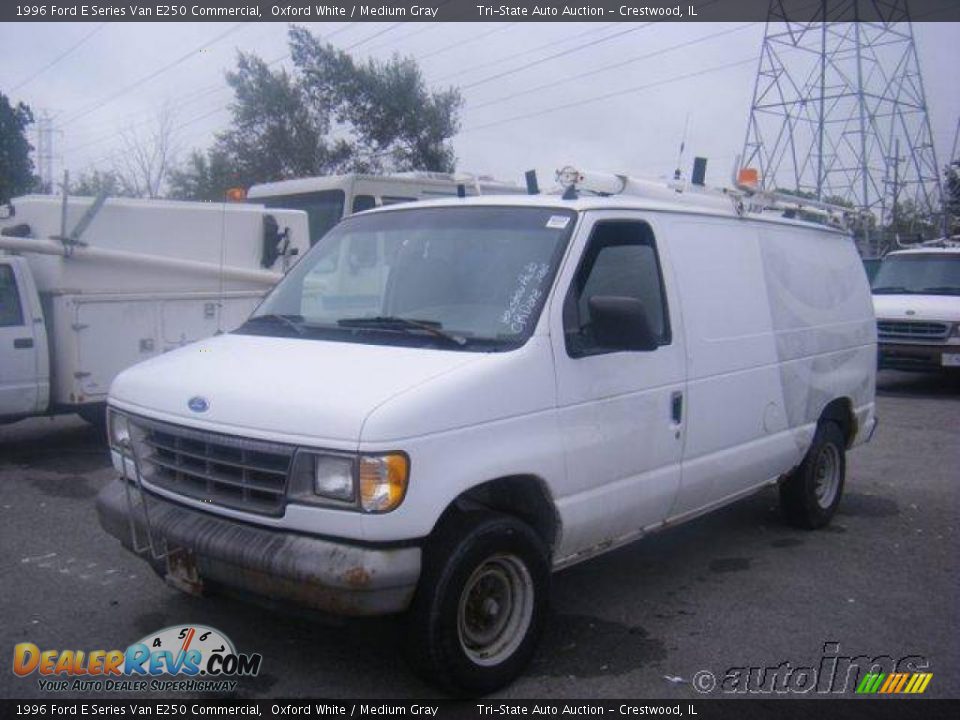 1996 Ford E Series Van E250 Commercial Oxford White / Medium Gray Photo #1