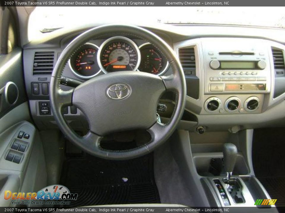 2007 Toyota Tacoma V6 SR5 PreRunner Double Cab Indigo Ink Pearl / Graphite Gray Photo #6