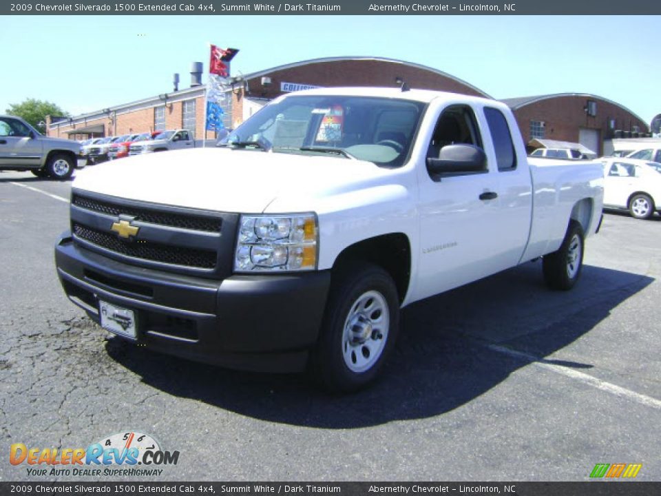 2009 Chevrolet Silverado 1500 Extended Cab 4x4 Summit White / Dark Titanium Photo #1