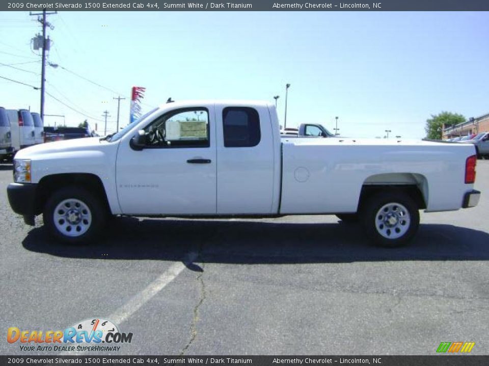 2009 Chevrolet Silverado 1500 Extended Cab 4x4 Summit White / Dark Titanium Photo #3