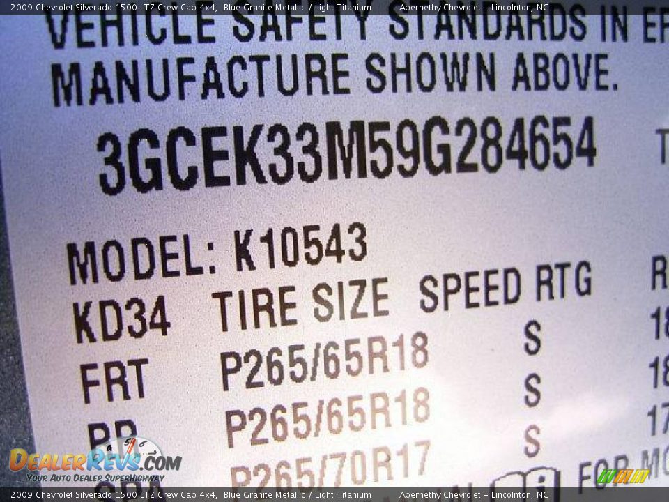 2009 Chevrolet Silverado 1500 LTZ Crew Cab 4x4 Blue Granite Metallic / Light Titanium Photo #11