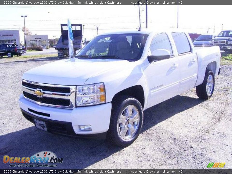 2009 Chevrolet Silverado 1500 LTZ Crew Cab 4x4 Summit White / Light Cashmere Photo #1