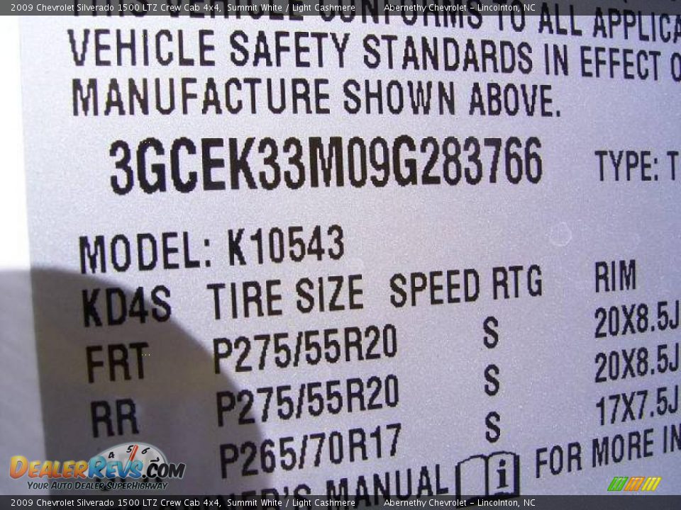 2009 Chevrolet Silverado 1500 LTZ Crew Cab 4x4 Summit White / Light Cashmere Photo #11