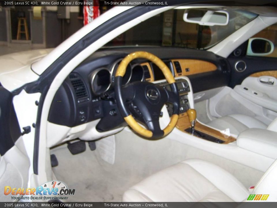 2005 Lexus SC 430 White Gold Crystal / Ecru Beige Photo #3