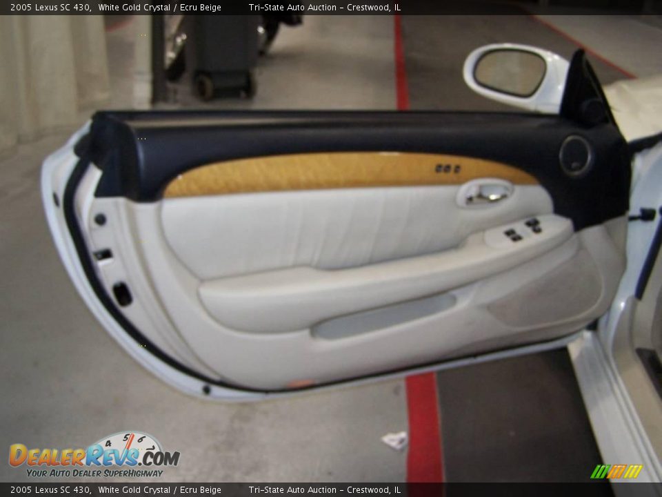 2005 Lexus SC 430 White Gold Crystal / Ecru Beige Photo #5