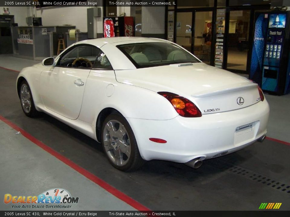 2005 Lexus SC 430 White Gold Crystal / Ecru Beige Photo #7