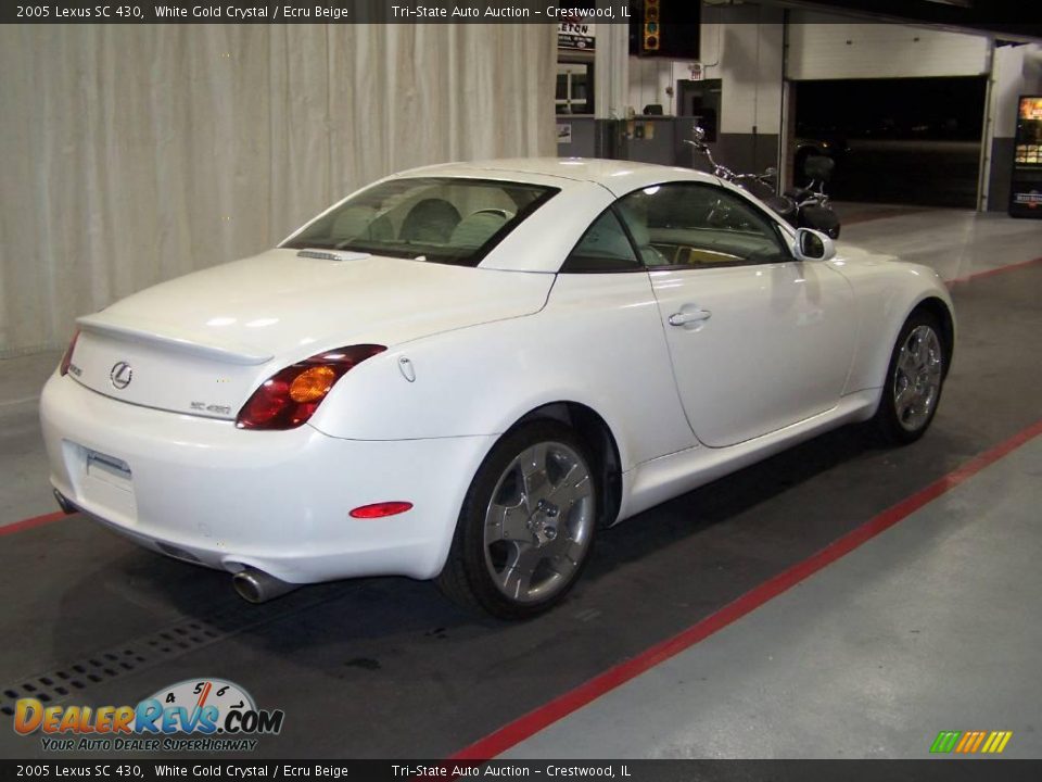 2005 Lexus SC 430 White Gold Crystal / Ecru Beige Photo #8