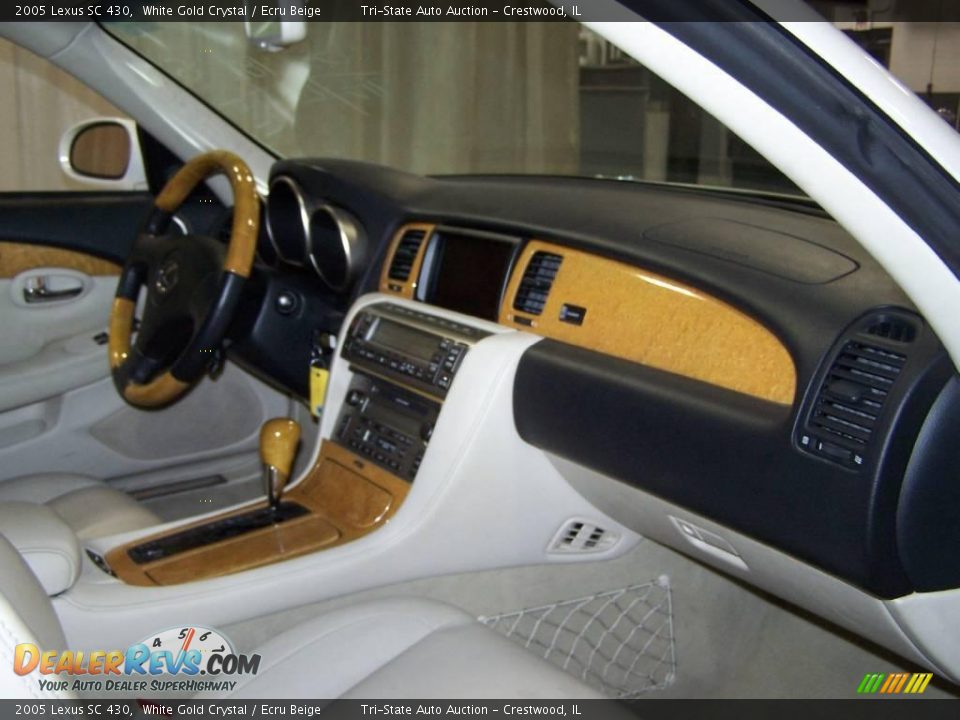 2005 Lexus SC 430 White Gold Crystal / Ecru Beige Photo #10