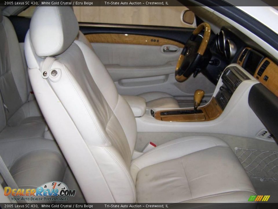 2005 Lexus SC 430 White Gold Crystal / Ecru Beige Photo #11