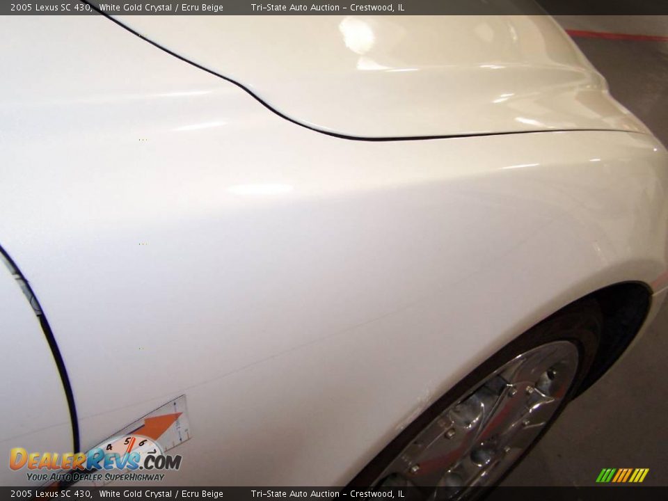 2005 Lexus SC 430 White Gold Crystal / Ecru Beige Photo #24