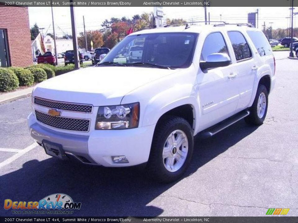 2007 Chevrolet Tahoe LT 4x4 Summit White / Morocco Brown/Ebony Photo #1
