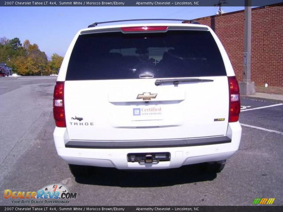 2007 Chevrolet Tahoe LT 4x4 Summit White / Morocco Brown/Ebony Photo #3