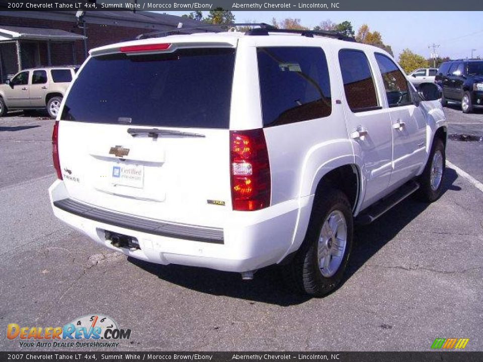 2007 Chevrolet Tahoe LT 4x4 Summit White / Morocco Brown/Ebony Photo #4