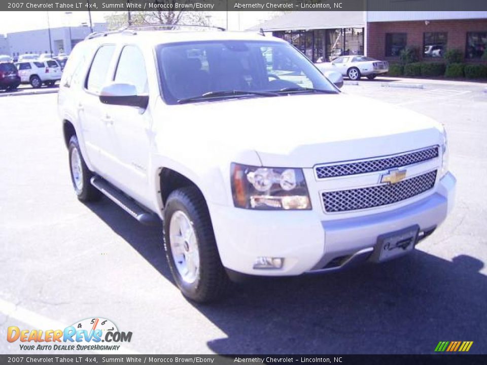 2007 Chevrolet Tahoe LT 4x4 Summit White / Morocco Brown/Ebony Photo #5