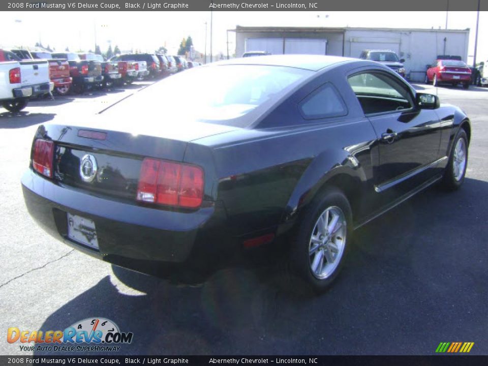 2008 Ford Mustang V6 Deluxe Coupe Black / Light Graphite Photo #2