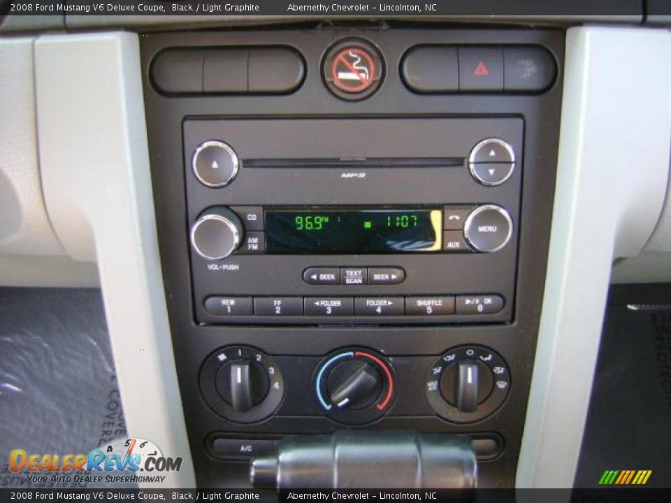 2008 Ford Mustang V6 Deluxe Coupe Black / Light Graphite Photo #6