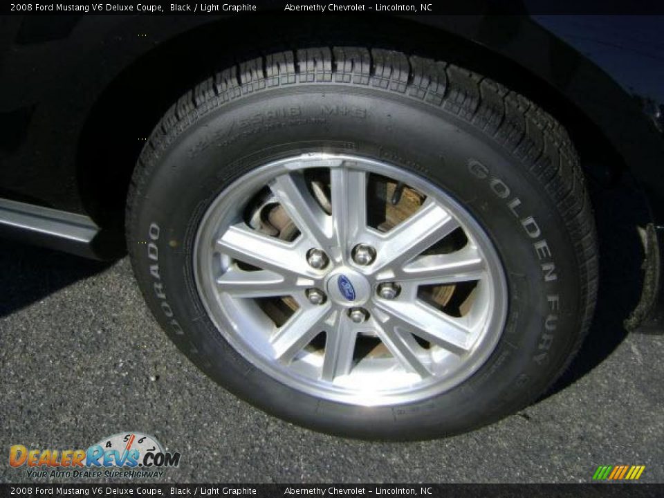 2008 Ford Mustang V6 Deluxe Coupe Black / Light Graphite Photo #9