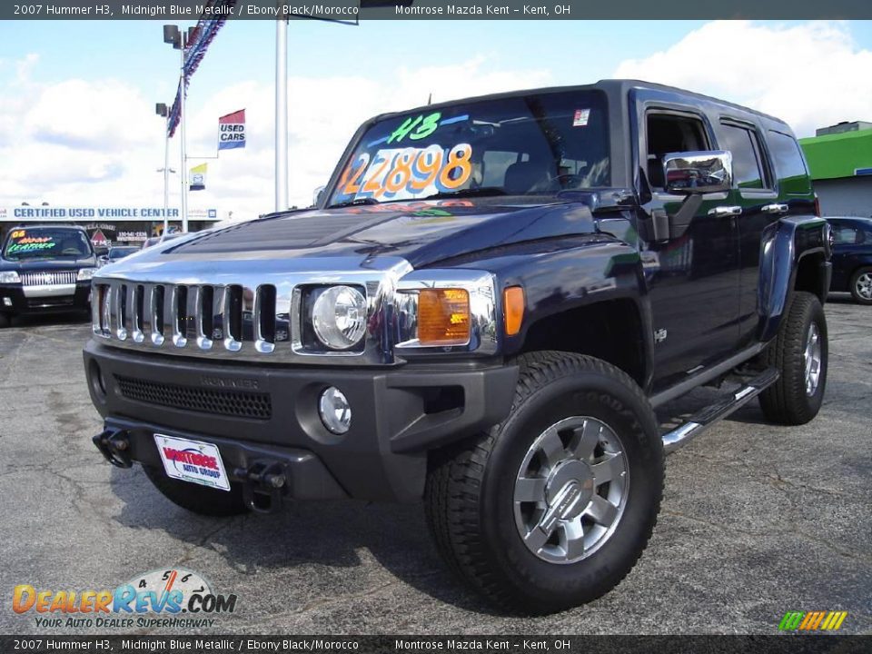 2007 Hummer H3 Midnight Blue Metallic / Ebony Black/Morocco Photo #1
