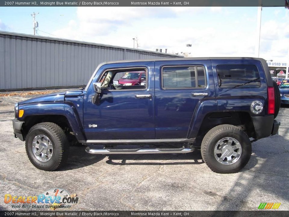 2007 Hummer H3 Midnight Blue Metallic / Ebony Black/Morocco Photo #2