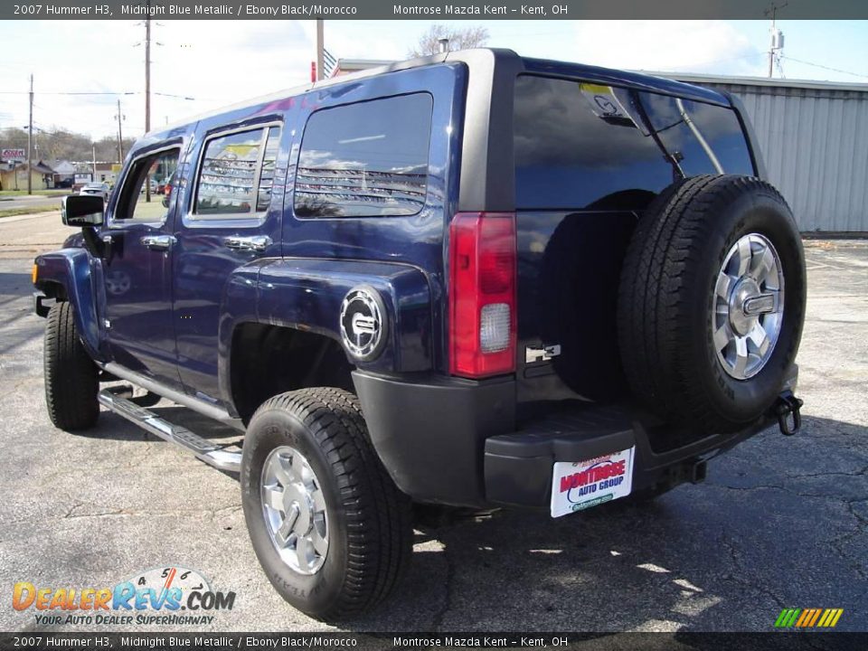 2007 Hummer H3 Midnight Blue Metallic / Ebony Black/Morocco Photo #3