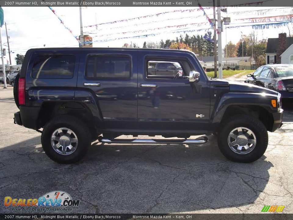 2007 Hummer H3 Midnight Blue Metallic / Ebony Black/Morocco Photo #6