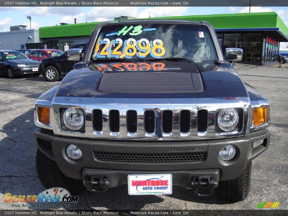2007 Hummer H3 Midnight Blue Metallic / Ebony Black/Morocco Photo #8