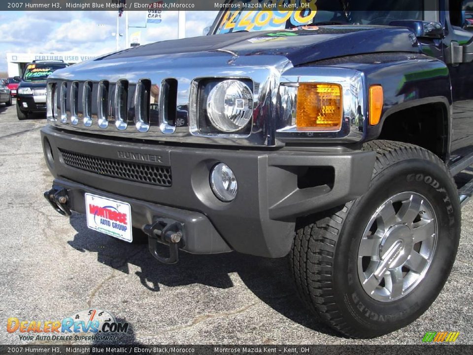 2007 Hummer H3 Midnight Blue Metallic / Ebony Black/Morocco Photo #9