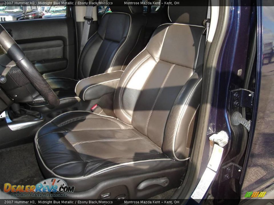 2007 Hummer H3 Midnight Blue Metallic / Ebony Black/Morocco Photo #14