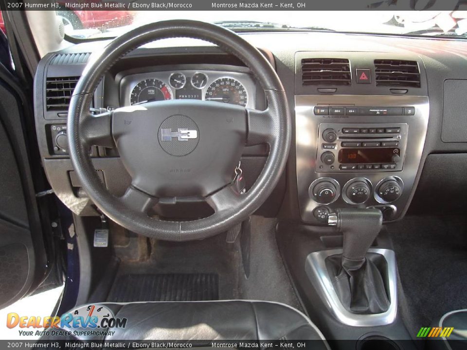 2007 Hummer H3 Midnight Blue Metallic / Ebony Black/Morocco Photo #19