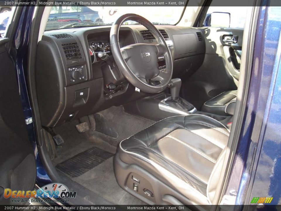 2007 Hummer H3 Midnight Blue Metallic / Ebony Black/Morocco Photo #26