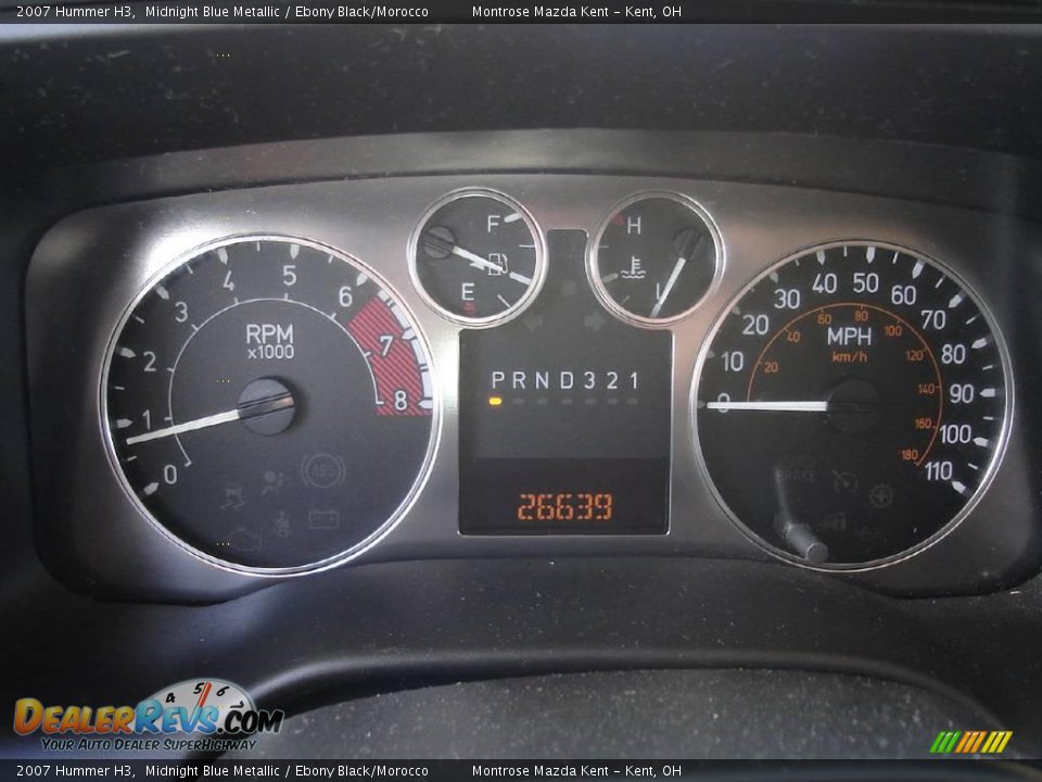 2007 Hummer H3 Midnight Blue Metallic / Ebony Black/Morocco Photo #28
