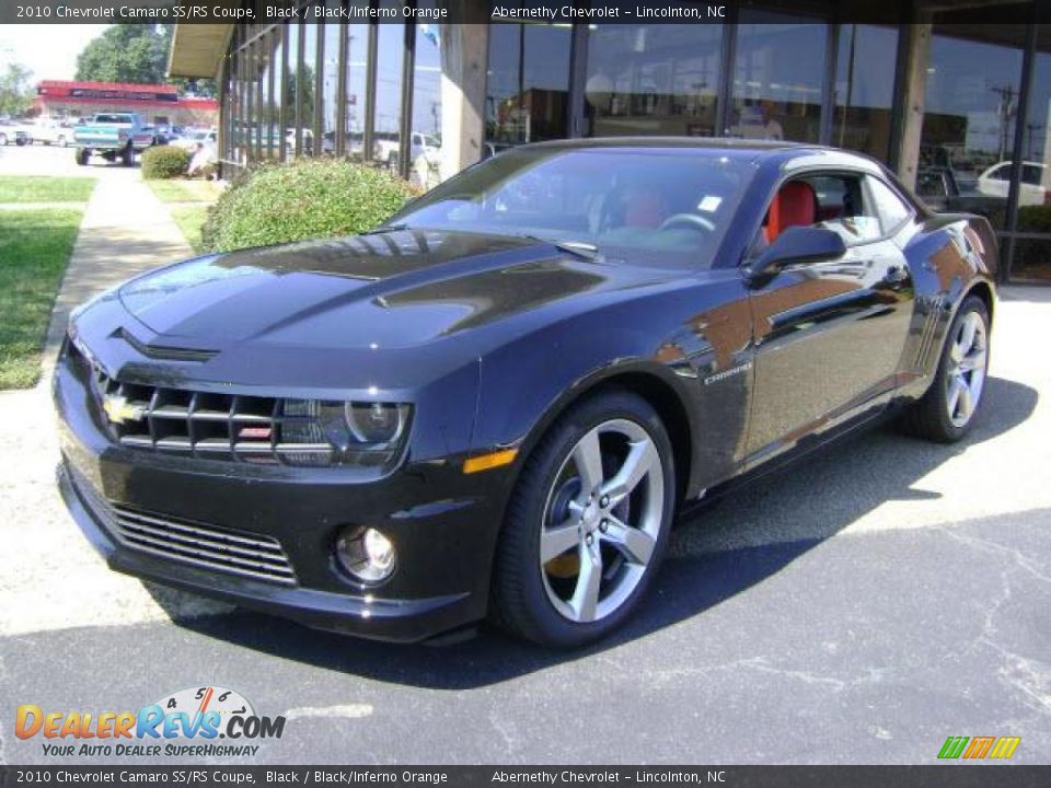 2010 Chevrolet Camaro SS/RS Coupe Black / Black/Inferno Orange Photo #1