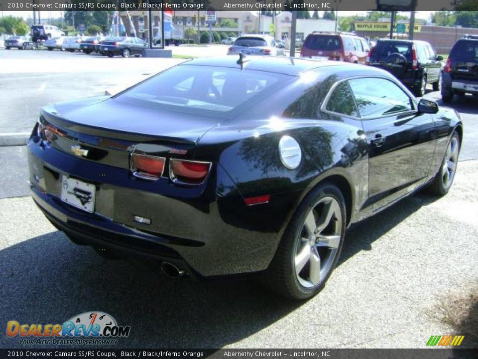 2010 Chevrolet Camaro SS/RS Coupe Black / Black/Inferno Orange Photo #2