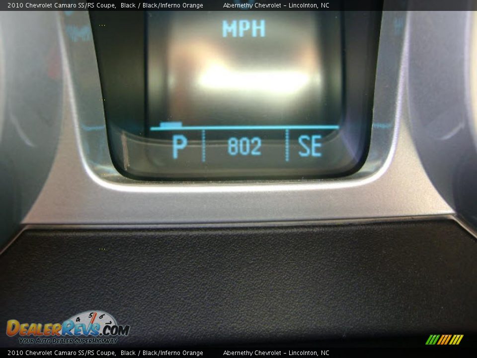 2010 Chevrolet Camaro SS/RS Coupe Black / Black/Inferno Orange Photo #7