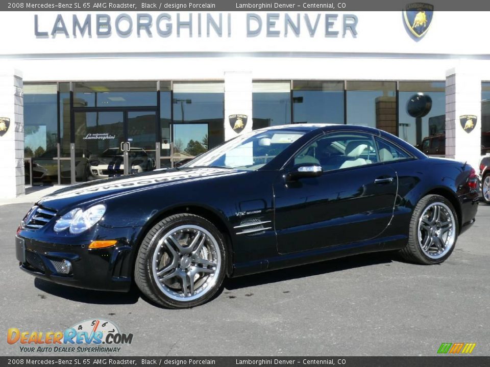 2008 Mercedes-Benz SL 65 AMG Roadster Black / designo Porcelain Photo #1