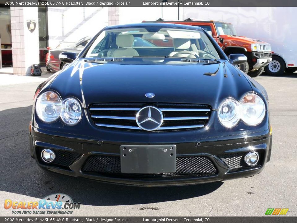 2008 Mercedes-Benz SL 65 AMG Roadster Black / designo Porcelain Photo #3