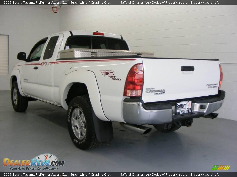 2005 Toyota Tacoma PreRunner Access Cab Super White / Graphite Gray Photo #6