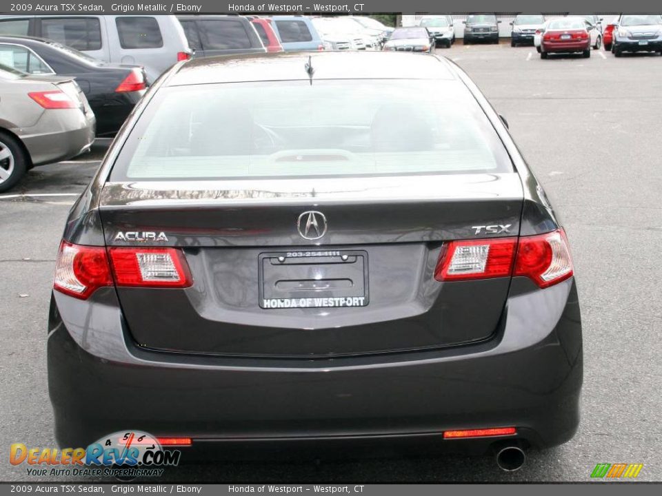 2009 Acura TSX Sedan Grigio Metallic / Ebony Photo #6